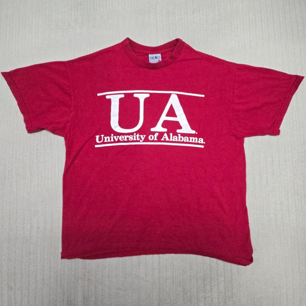 Vintage Alabama Crimson Tide Shirt Men Large Red Graphic SEC Football USA Made